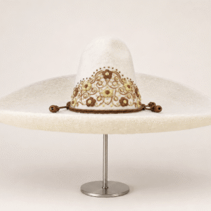 Sombrero charro San Luis moderado con bordado oro y cobre