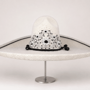 Sombrero charro San Luis moderado con bordado plata y negro