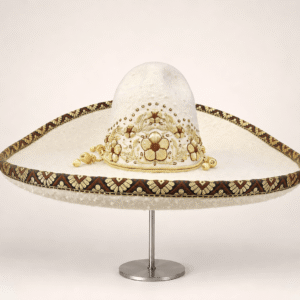 Sombrero charro San Luis moderado con detalles oro y cobre