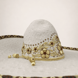 Sombrero charro San Luis moderado con detalles oro y cobre