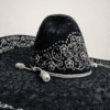Sombrero charro San Luis moderado negro con bordado plata - Thumbnail Image 2
