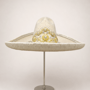 Sombrero charro San Luis moderado con bordado dorado y plata