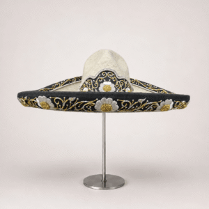 Sombrero charro San Luis moderado con ribete bordado en canutillo