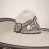 Sombrero charro San Luis moderado con ribete de piel bordada en pita